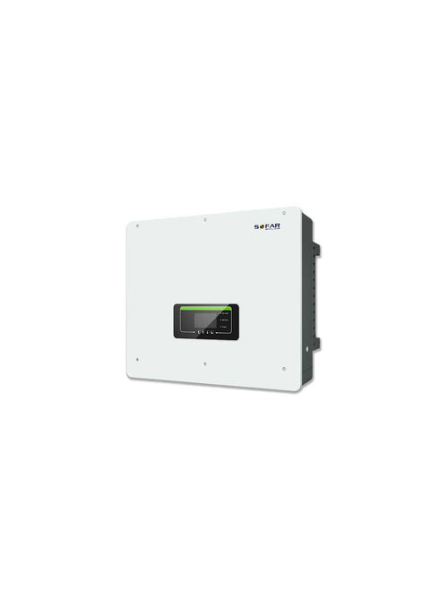 Sofar Solar HYD 5KTL-3PH hybride omvormer (oudere uitvoering), wandmodel met display